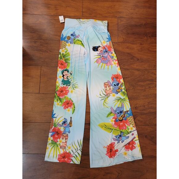Disney Women's Stitch Tropical Pajama Pants - Blue and Red - Picture 4 of 4